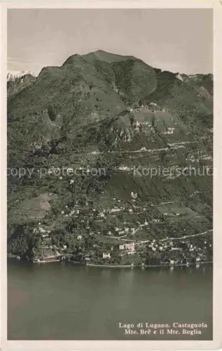 AK / Ansichtskarte Lago di LUGANO TI Castagnofa Mte Bre e il Mte Boglia 