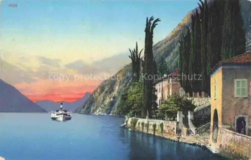 AK / Ansichtskarte Oria  Lago di Lugano TI Dampfer 