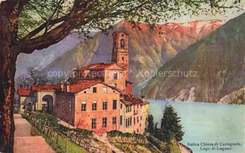 AK / Ansichtskarte Lago di LUGANO TI Antica Chiesa di Castagnola 