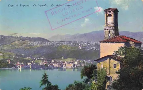 AK / Ansichtskarte Lago di LUGANO TI Castagnola la Ciesa antica