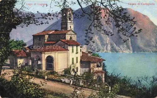 AK / Ansichtskarte Lago di LUGANO TI Chiesa di Castagnola 
