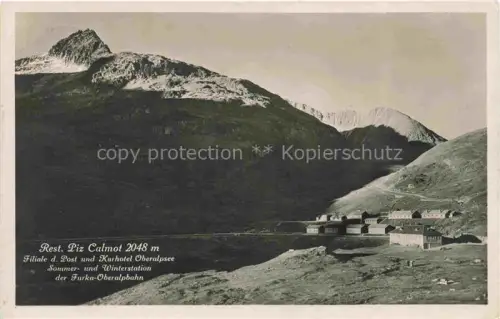 AK / Ansichtskarte Piz Calmot 2048m Andermatt UR Rest. Filiale d. Post Kurhotel Oberalpsee 