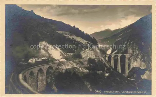 AK / Ansichtskarte Albulabahn Berguen GR Landwasserviaduci 