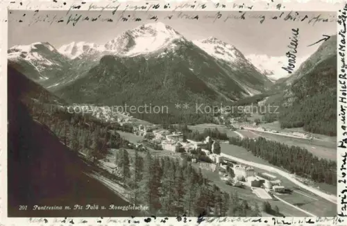 AK / Ansichtskarte Pontresina GR Piz Palue Roseggletscher 