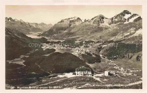AK / Ansichtskarte Muottas Muraigl Muottas Murail 2453m GR gegen St Moritz 