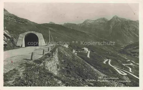 AK / Ansichtskarte Spluegenstrasse Spluegen GR Passhoehe Berghaus Lawinengallerte 