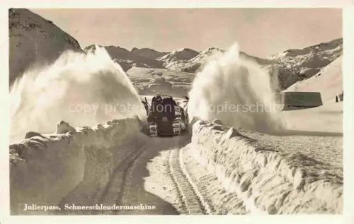 AK / Ansichtskarte Julierpasshoehe 2284m GR Schneeschleudermaschine 