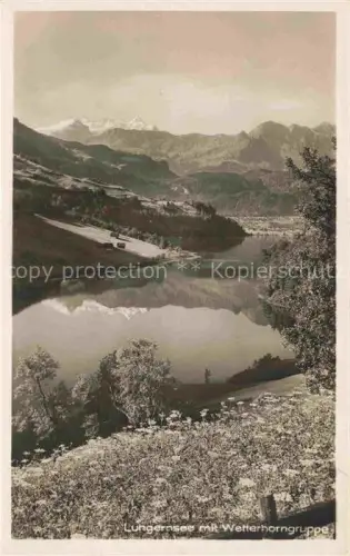 AK / Ansichtskarte Lungernsee Lungern Obwalden OW Wetterhorngruppe 
