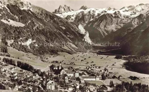 AK / Ansichtskarte Engelberg  OW Gesamtansicht mit Alpenpanorama