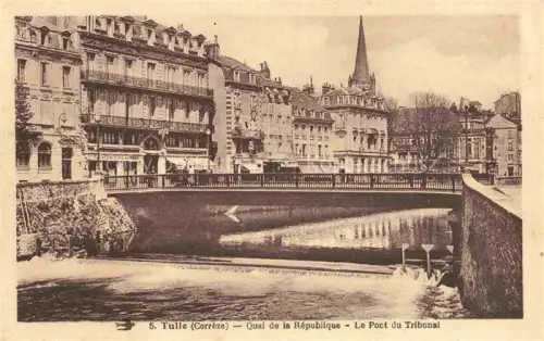 AK / Ansichtskarte TULLE 19 Correze Quai de la République Pont du Tribunal