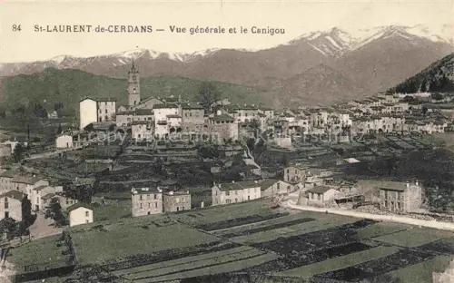 AK / Ansichtskarte St-Laurent-de-Cerdans CERET 66 Pyrenees-Orientales Vue générale et le Canigou Alpes vue aérienne