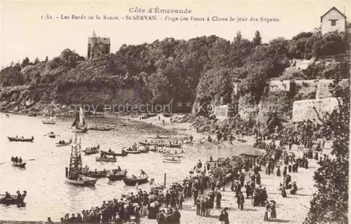 AK / Ansichtskarte St-Servan-sur-Mer SAINT-SERVAN-SUR-MER 35 Ille-et-Vilaine Plage des Fours à Chaux le jour des régates