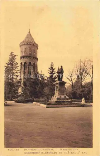AK / Ansichtskarte COLMAR 68 Haut-Rhin Bartholdi Denkmal und Wasserturm Monument Château d'eau