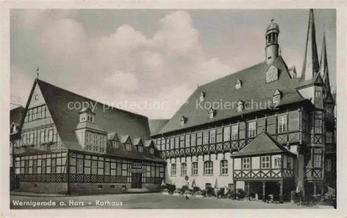 AK / Ansichtskarte Wernigerode Harz Rathaus Fachwerkbauten