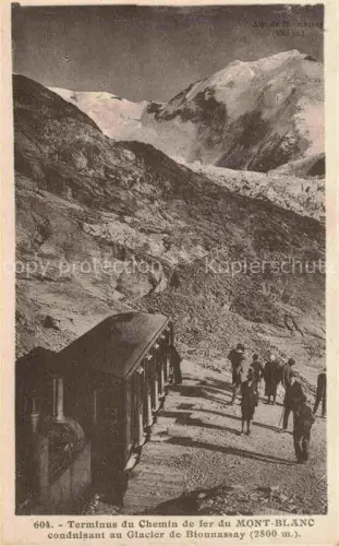 AK / Ansichtskarte MONT-BLANC  4807m 74 Haute-Savoie Terminus du chemin de fer du Mont Blanc conduisant au Glacier de Bionnassay