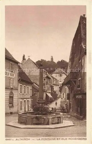 AK / Ansichtskarte Altkirch 68 Haut-Rhin La Fontaine et Rue Rogenberg Collection Les Beaux Sites de France