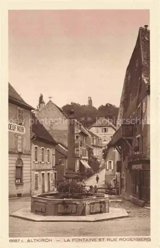 AK / Ansichtskarte Altkirch 68 Haut-Rhin La Fontaine et Rue Rogenberg Collection Les Beaux Sites de France