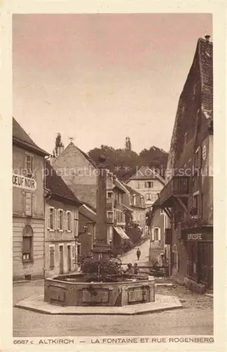AK / Ansichtskarte Altkirch 68 Haut-Rhin La Fontaine et Rue Rogenberg Collection Les Beaux Sites de France