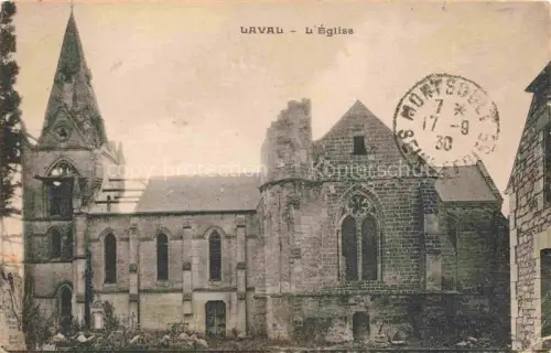 AK / Ansichtskarte Laval-en-Laonnois LAON 02 Aisne L'église Ruines