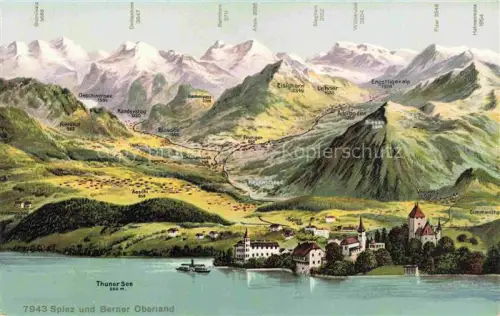 AK / Ansichtskarte SPIEZ Thunersee Niedersimmental BE mit Berner Oberland