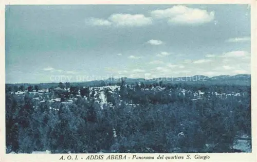 AK / Ansichtskarte Addis Abeba Addis Ababa Ethopia Panorama del quartiere San Giorgio