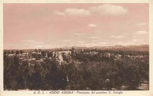 AK / Ansichtskarte Addis Abeba Addis Ababa Ethopia Panorama del quartiere San Giorgio