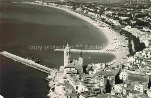 AK / Ansichtskarte SITGES Costa Dorada ES La Punta desde el aire