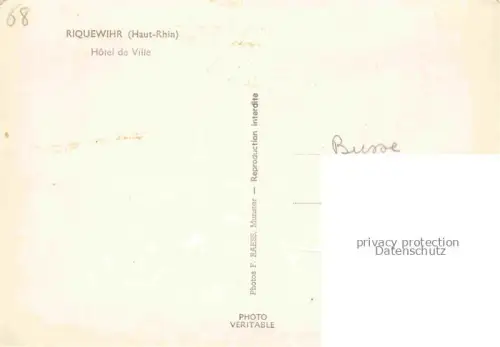 AK / Ansichtskarte Riquewihr Ribeauville 68 Haut Rhin Hôtel de Ville