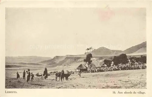 AK / Ansichtskarte Lessouto Lesotho Aux abords du village