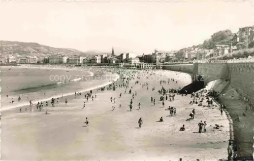 AK / Ansichtskarte SAN SEBASTIAN  DONOSTIA Saint-Sebastien Pais Vasco ES Playa de Gros