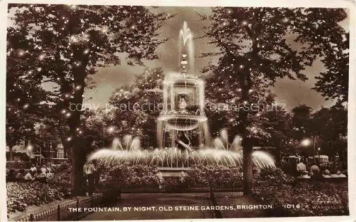 AK / Ansichtskarte BRIGHTON  East Sussex UK The Fountain by Night Old Steine Gardens