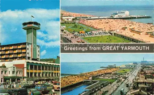 AK / Ansichtskarte Great Yarmouth Norfolk UK Turmrestaurant Strandpartien