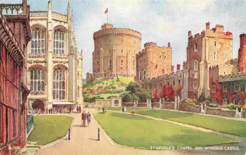AK / Ansichtskarte Windsor  Castle London UK and St Georges Chapel