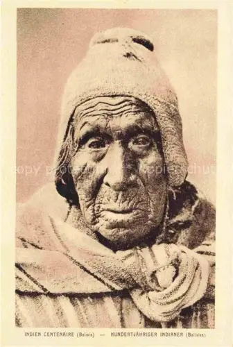 AK / Ansichtskarte Bolivien Bolivia Indien Centenaire 100jaehriger Indianer Types et Scènes