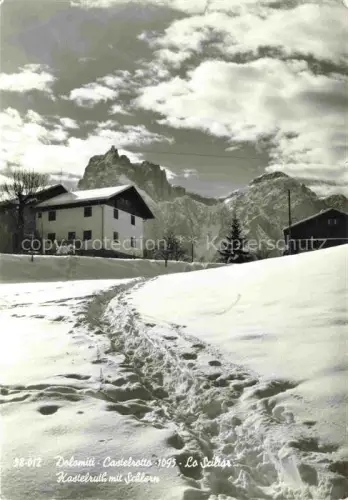 AK / Ansichtskarte Castelrotto  Kastelruth Suedtirol IT Winterpanorama Schlerngebiet Dolomiten