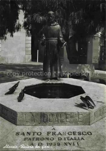 AK / Ansichtskarte ALAssIO Savona Liguria IT Santo Francesco Patrono d Italia Monument Riviera dei Fiori