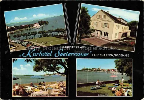 AK / Ansichtskarte Langenargen Bodensee Kurhotel Seeterrasse Gartenrestaurant Liegewiese