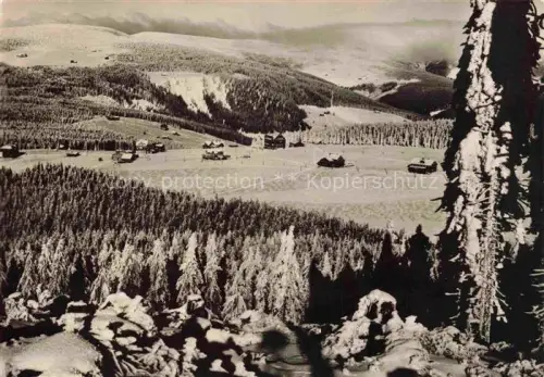 AK / Ansichtskarte Cerny Dul Schwarzenthal CZ Zotavovny na Lucinach v pozadi Lisci hora