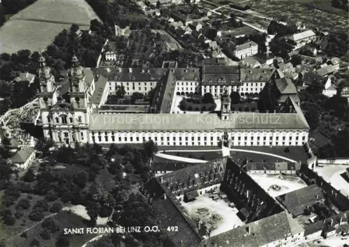 AK / Ansichtskarte LINZ DONAU AT Kloster St Florian Fliegeraufnahme