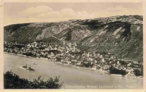 AK / Ansichtskarte Leutesdorf Rhein Neuwied Rheinland-Pfalz Panorama althistorischer Weinort
