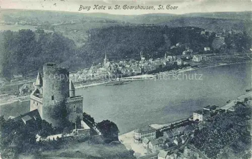 AK / Ansichtskarte St Goarshausen Rhein Burg Katz St. Goar
