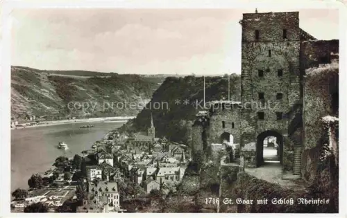 AK / Ansichtskarte St Goar Rhein Panorama mit Schloss Rheinfels