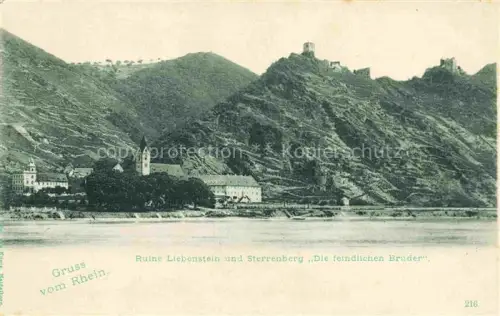 AK / Ansichtskarte Kamp-Bornhofen Rhein Ruine Liebenstein und Sterrenberg Die feindlichen Brueder