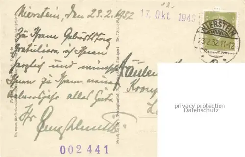 AK / Ansichtskarte Nierstein Rhein Rheinland-Pfalz Panorama