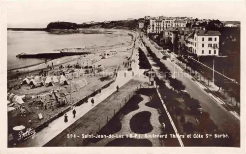 AK / Ansichtskarte SAINT-JEAN-DE-LUZ Bayonne 64 Pyrenees-Atlantiques Boulevard Thiers et Cote Barbe Strand