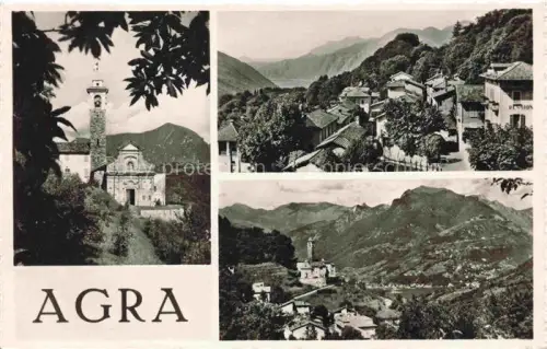 AK / Ansichtskarte Agra  LUGANO TI Panorama Kirche