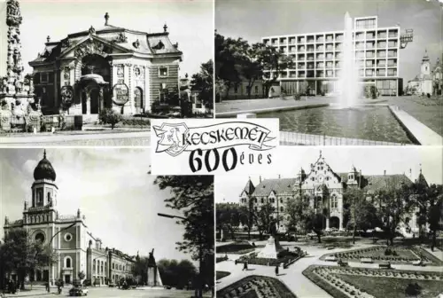 AK / Ansichtskarte KECSKEMET Ketschkemet HU Palast Nagytemplom Fontaene Park