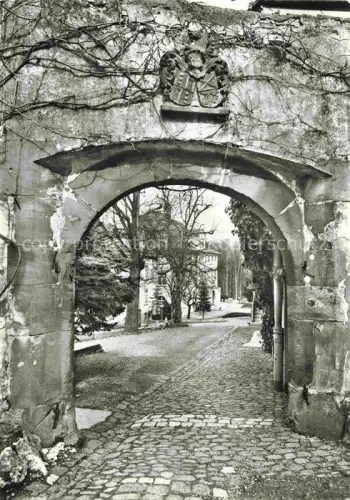 AK / Ansichtskarte St Chrischona Bettingen Riehen BS Torbogen mit neuem Bruederhaus