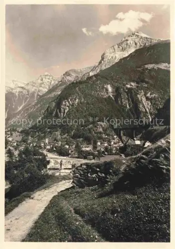 AK / Ansichtskarte Amsteg mit altem Gotthardweg