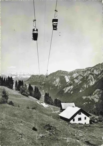 AK / Ansichtskarte Brambrueeschbahn CHUR Coire GR Gondeln schweben durchs Fuelian